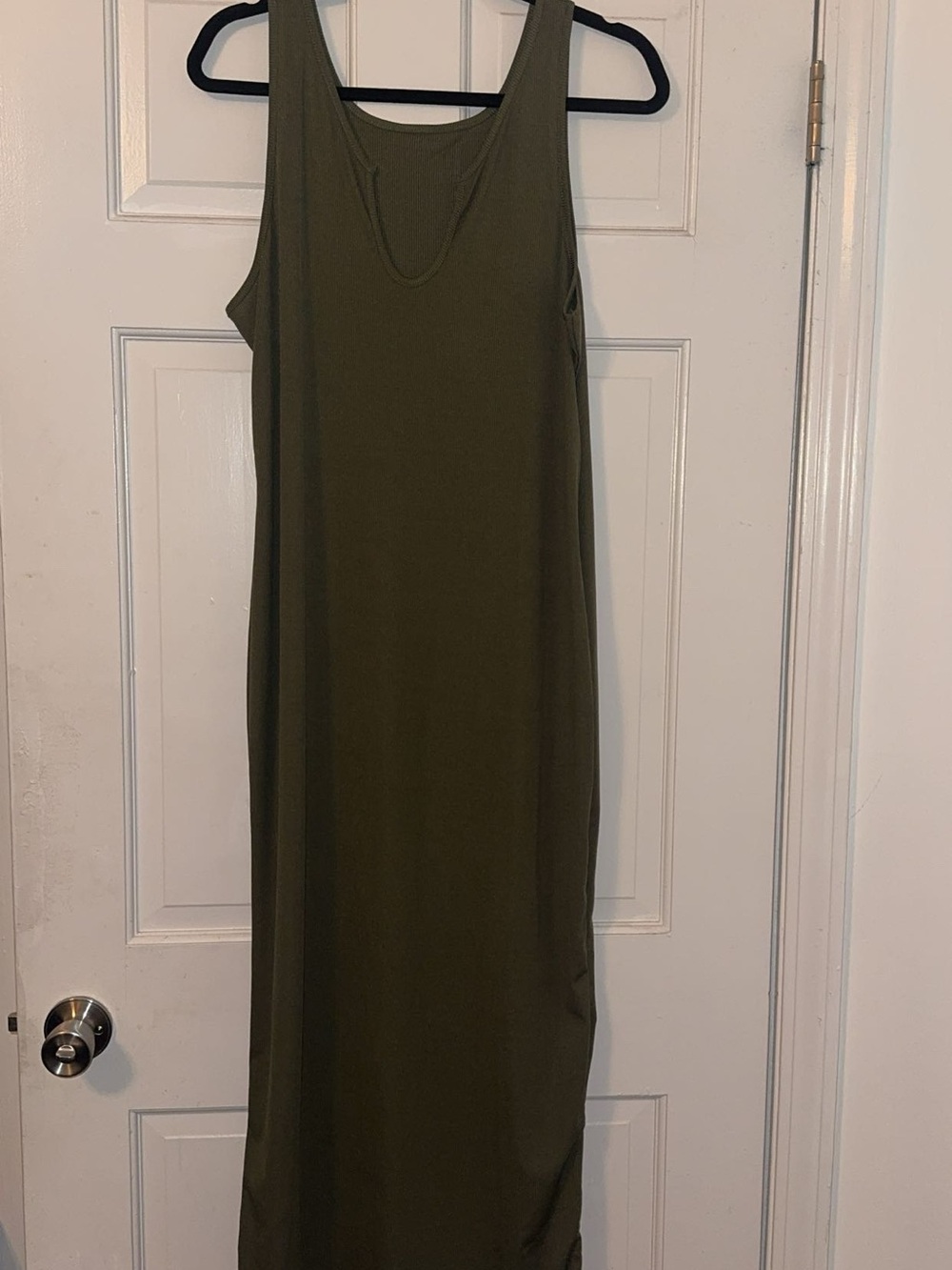 SHEIN Olive Green Sleeveless Maxi Dress